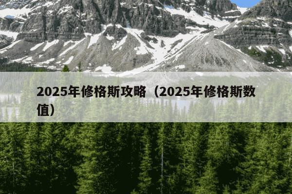 2025年修格斯攻略(2025年修格斯数值)