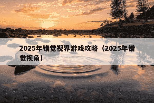 2025年错觉视界游戏攻略(2025年错觉视角)