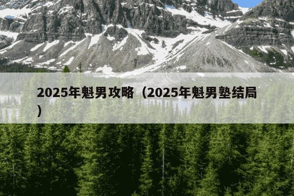 2025年魁男攻略(2025年魁男塾结局)
