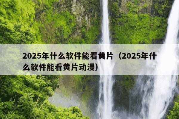 2025年什么软件能看黄片(2025年什么软件能看黄片动漫)