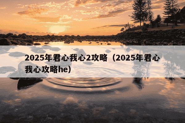 2025年君心我心2攻略（2025年君心我心攻略he）