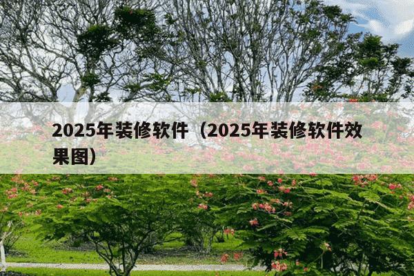 2025年装修软件（2025年装修软件效果图）