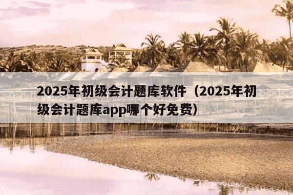 2025年初级会计题库软件(2025年初级会计题库app哪个好免费)