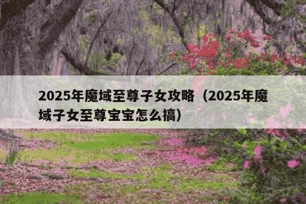 2025年魔域至尊子女攻略（2025年魔域子女至尊宝宝怎么搞）