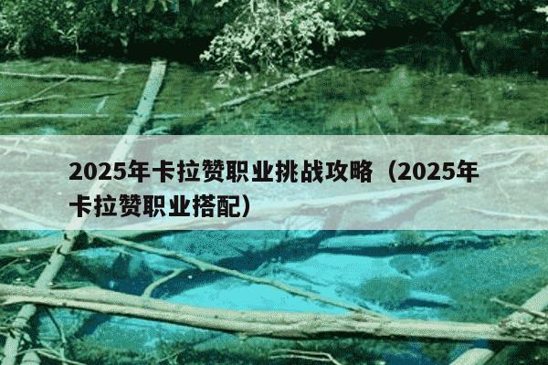 2025年卡拉赞职业挑战攻略（2025年卡拉赞职业搭配）
