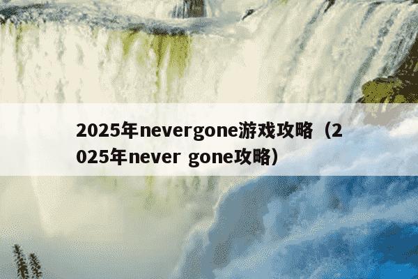 2025年nevergone游戏攻略(2025年never gone攻略)
