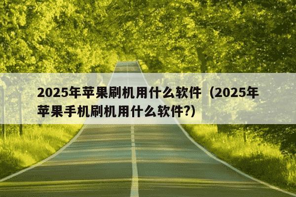 2025年苹果刷机用什么软件(2025年苹果手机刷机用什么软件?)
