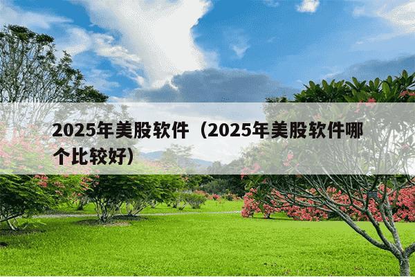 2025年美股软件(2025年美股软件哪个比较好)