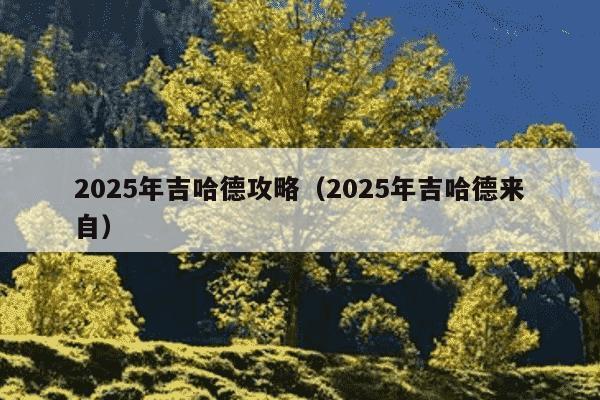 2025年吉哈德攻略（2025年吉哈德来自）