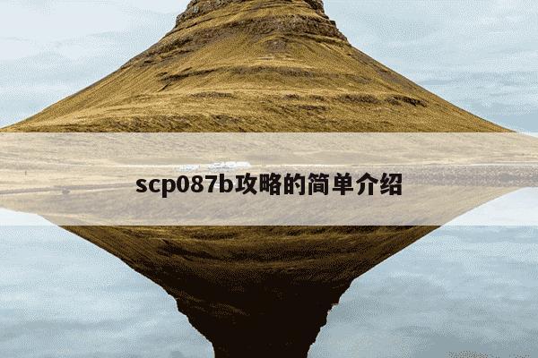 scp087b攻略的简单介绍