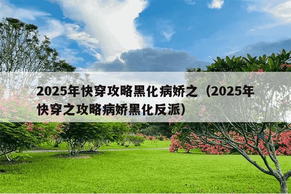 2025年快穿攻略黑化病娇之(2025年快穿之攻略病娇黑化反派)