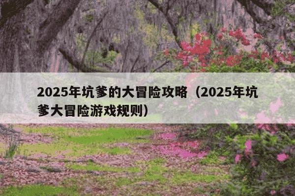 2025年坑爹的大冒险攻略(2025年坑爹大冒险游戏规则)