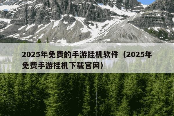 2025年免费的手游挂机软件(2025年免费手游挂机下载官网)