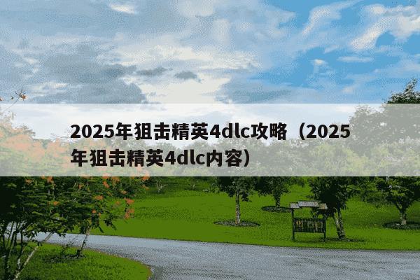 2025年狙击精英4dlc攻略（2025年狙击精英4dlc内容）