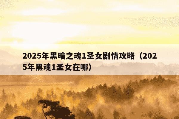 2025年黑暗之魂1圣女剧情攻略(2025年黑魂1圣女在哪)