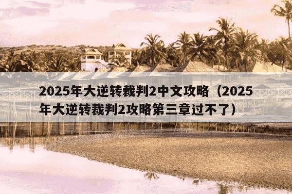 2025年大逆转裁判2中文攻略（2025年大逆转裁判2攻略第三章过不了）