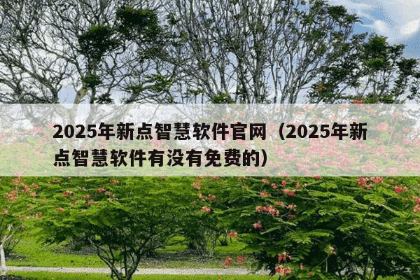 2025年新点智慧软件官网(2025年新点智慧软件有没有免费的)