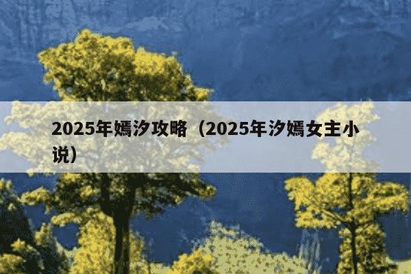 2025年嫣汐攻略（2025年汐嫣女主小说）