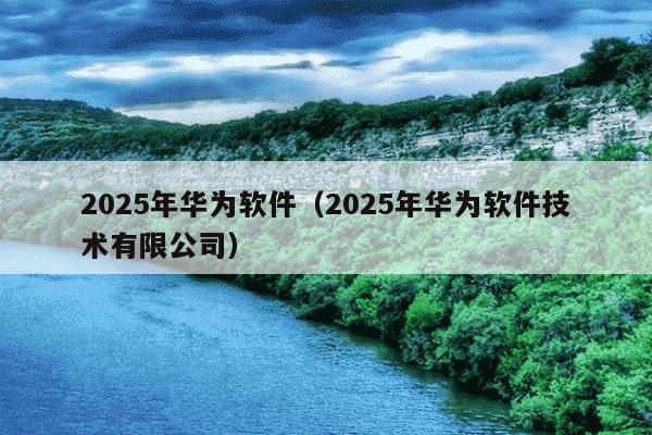 2025年华为软件（2025年华为软件技术有限公司）
