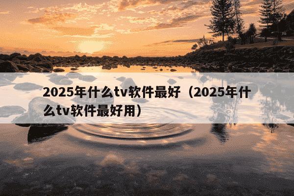 2025年什么tv软件最好（2025年什么tv软件最好用）