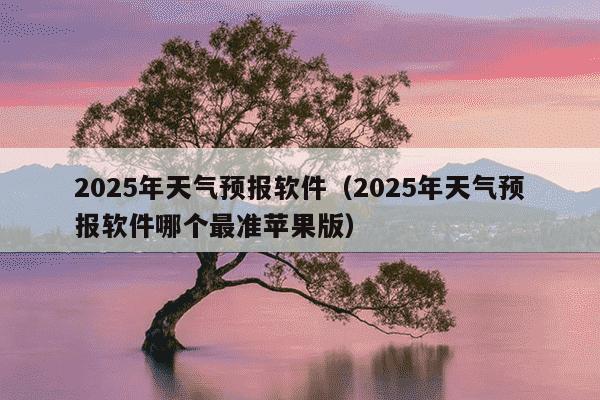2025年天气预报软件(2025年天气预报软件哪个最准苹果版)