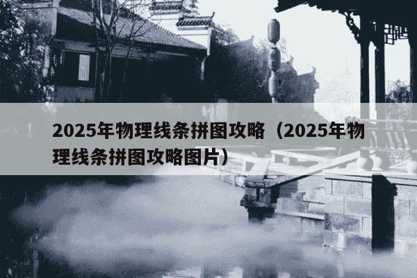 2025年物理线条拼图攻略(2025年物理线条拼图攻略图片)