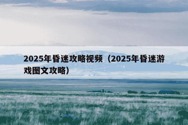 2025年昏迷攻略视频(2025年昏迷游戏图文攻略)