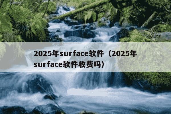 2025年surface软件(2025年surface软件收费吗)