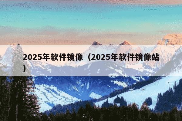 2025年软件镜像(2025年软件镜像站)