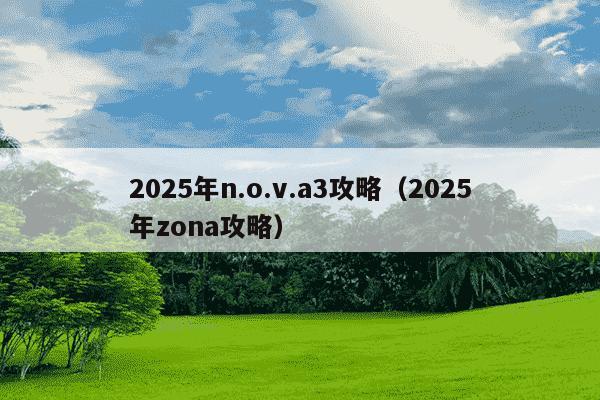 2025年n.o.v.a3攻略(2025年zona攻略)