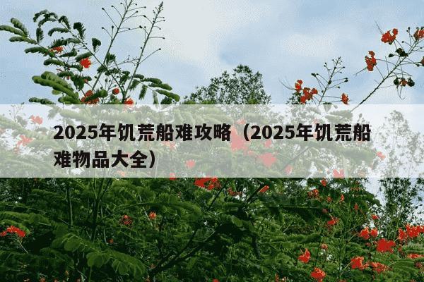2025年饥荒船难攻略(2025年饥荒船难物品大全)