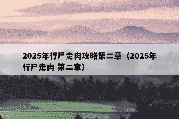 2025年行尸走肉攻略第二章(2025年行尸走肉 第二章)