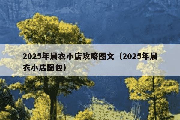 2025年晨衣小店攻略图文(2025年晨衣小店图包)