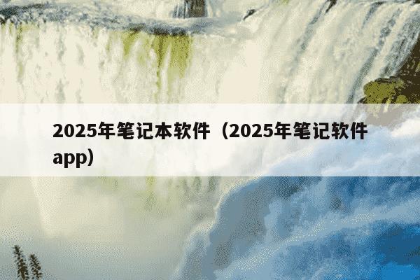 2025年笔记本软件(2025年笔记软件app)