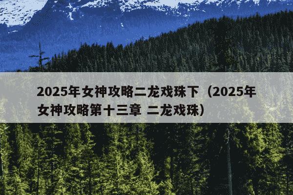 2025年女神攻略二龙戏珠下（2025年女神攻略第十三章 二龙戏珠）