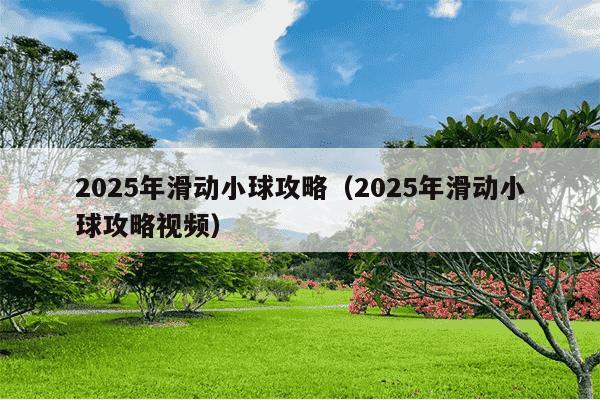 2025年滑动小球攻略（2025年滑动小球攻略视频）