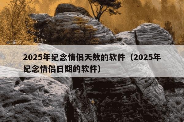 2025年纪念情侣天数的软件（2025年纪念情侣日期的软件）