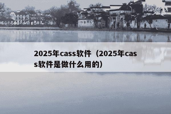 2025年cass软件（2025年cass软件是做什么用的）