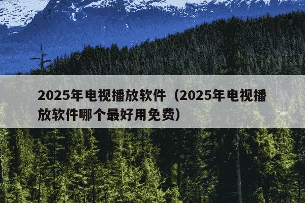 2025年电视播放软件(2025年电视播放软件哪个最好用免费)