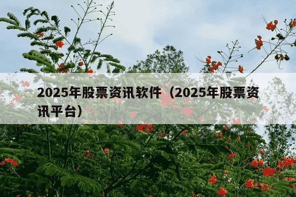 2025年股票资讯软件(2025年股票资讯平台)