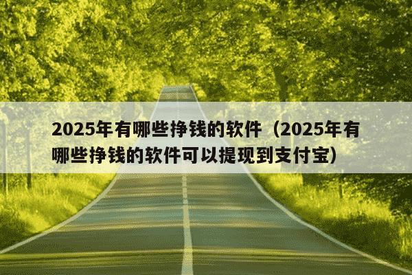 2025年有哪些挣钱的软件(2025年有哪些挣钱的软件可以提现到支付宝)