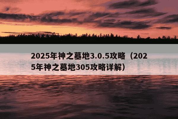 2025年神之墓地3.0.5攻略(2025年神之墓地305攻略详解)