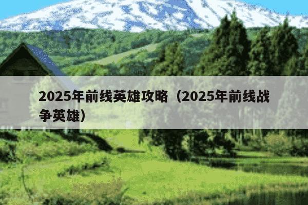 2025年前线英雄攻略(2025年前线战争英雄)