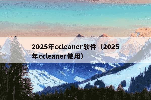 2025年ccleaner软件（2025年ccleaner使用）