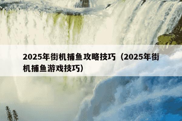2025年街机捕鱼攻略技巧(2025年街机捕鱼游戏技巧)