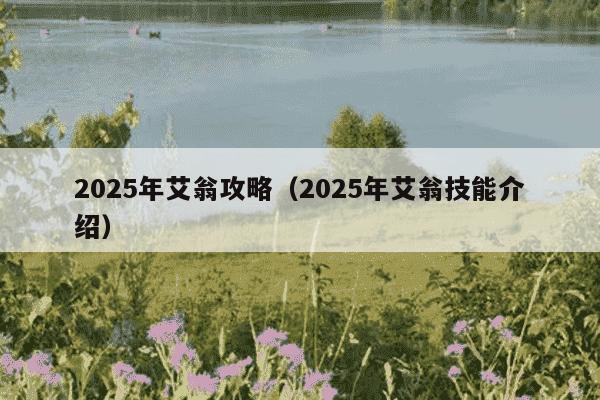 2025年艾翁攻略(2025年艾翁技能介绍)