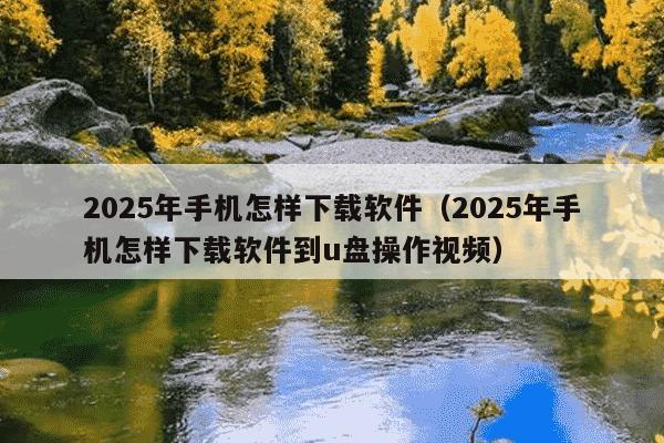 2025年手机怎样下载软件（2025年手机怎样下载软件到u盘操作视频）