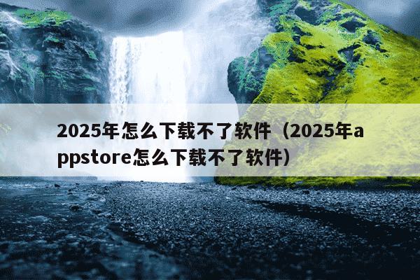 2025年怎么下载不了软件(2025年appstore怎么下载不了软件)