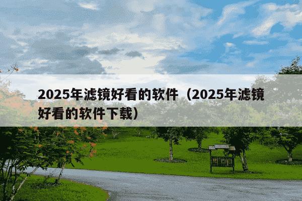 2025年滤镜好看的软件(2025年滤镜好看的软件下载)