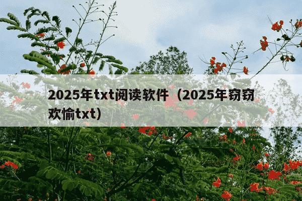 2025年txt阅读软件（2025年窃窃欢愉txt）